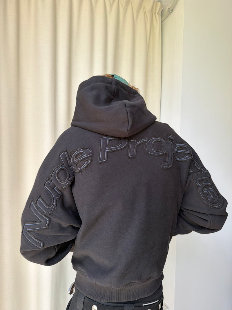 Marble Hoodie Black