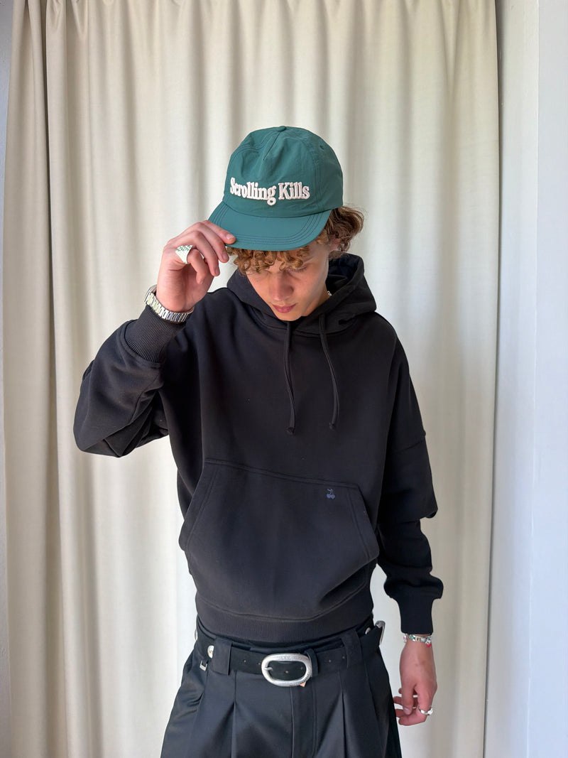 Marble Hoodie Black