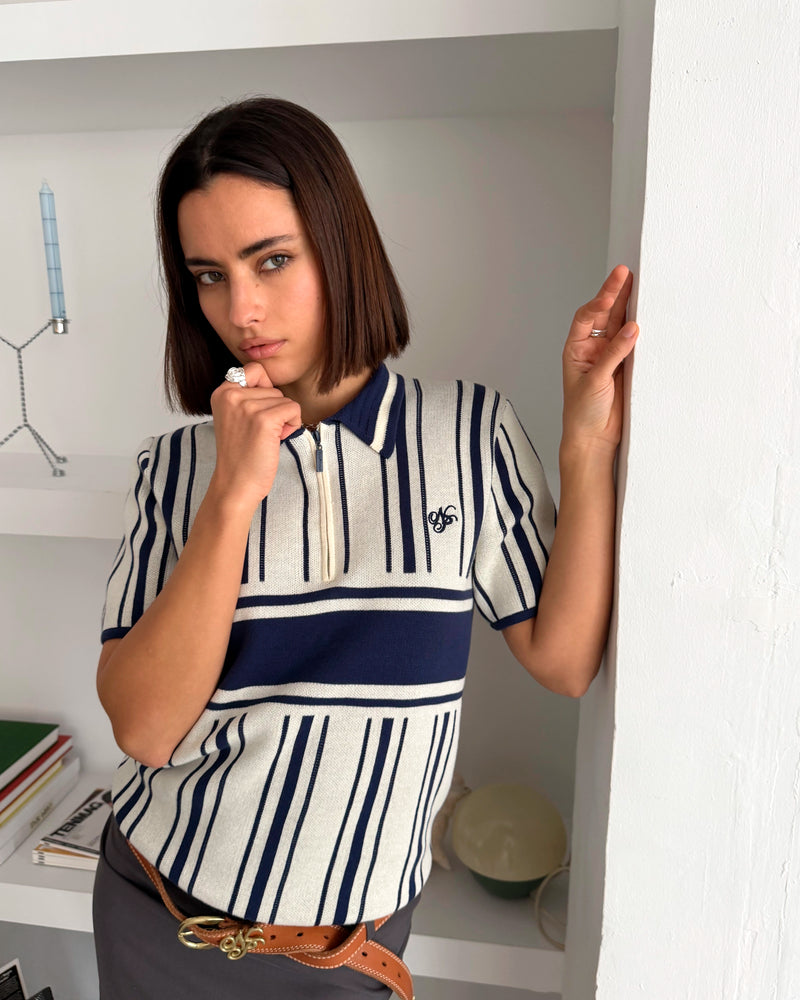 Pierluigi Football Knit Polo