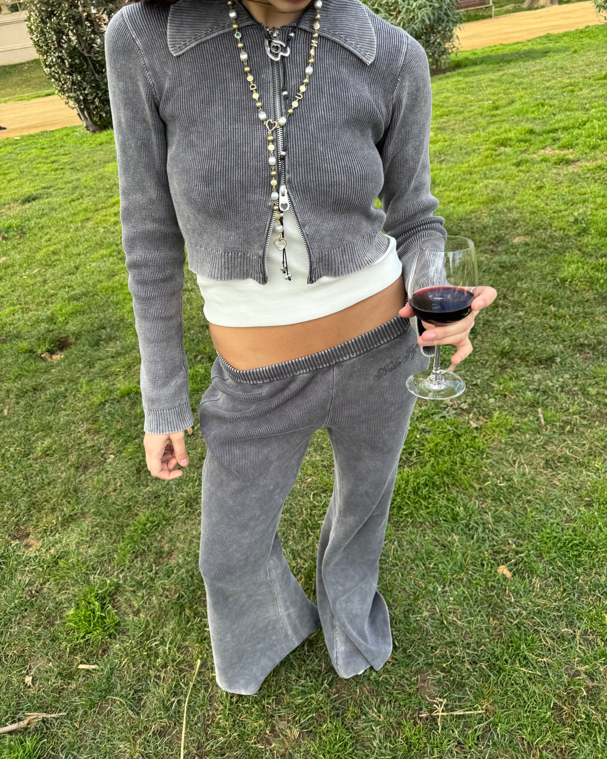 First Class Knit Pants Ash