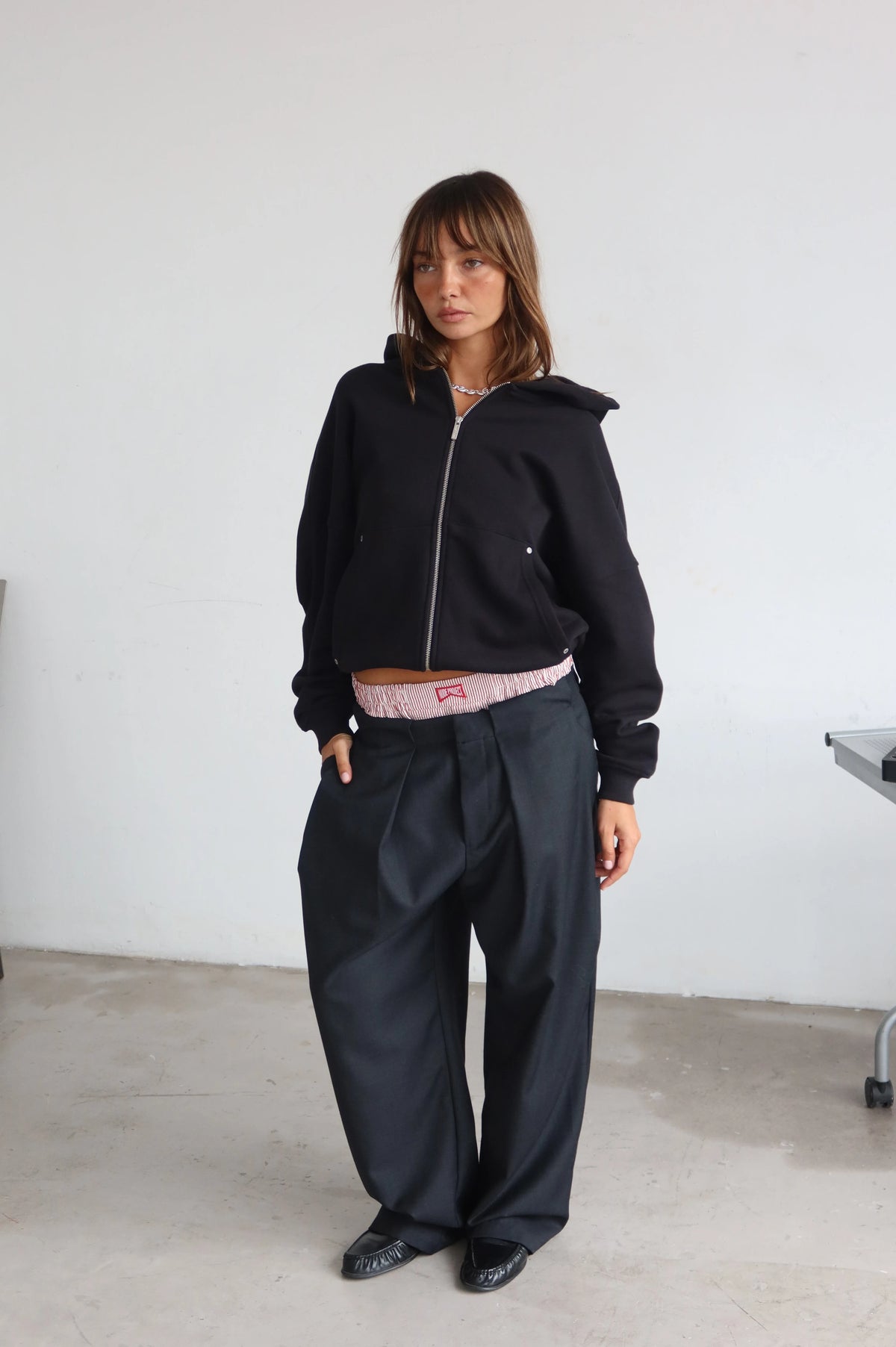 Beast Zip-Up Hoodie Black