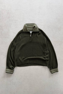 The Consultant Quarter-Zip Knit Green