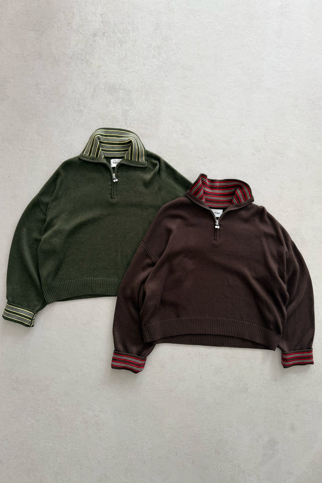 The Consultant Quarter-Zip Knit Brown