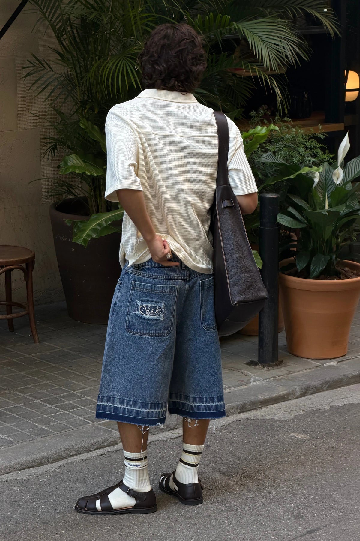 Old Baggy Denim Shorts Medium Blue