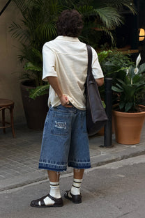 Old Baggy Denim Shorts Medium Blue