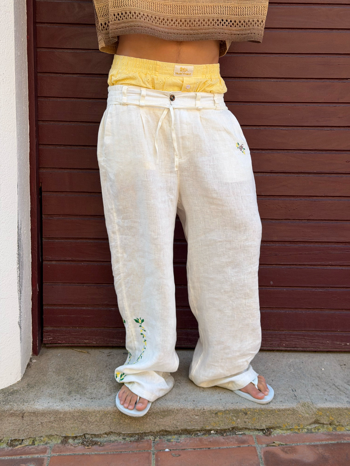 Kimchi Linen Pants White
