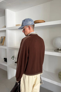 Work Trip Zip-Up Knit Cardigan