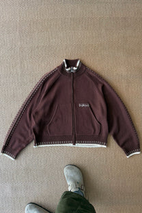 Work Trip Zip-Up Knit Cardigan
