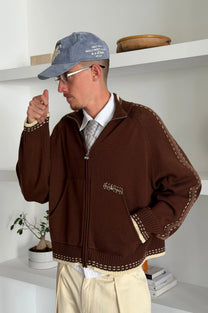 Work Trip Zip-Up Knit Cardigan