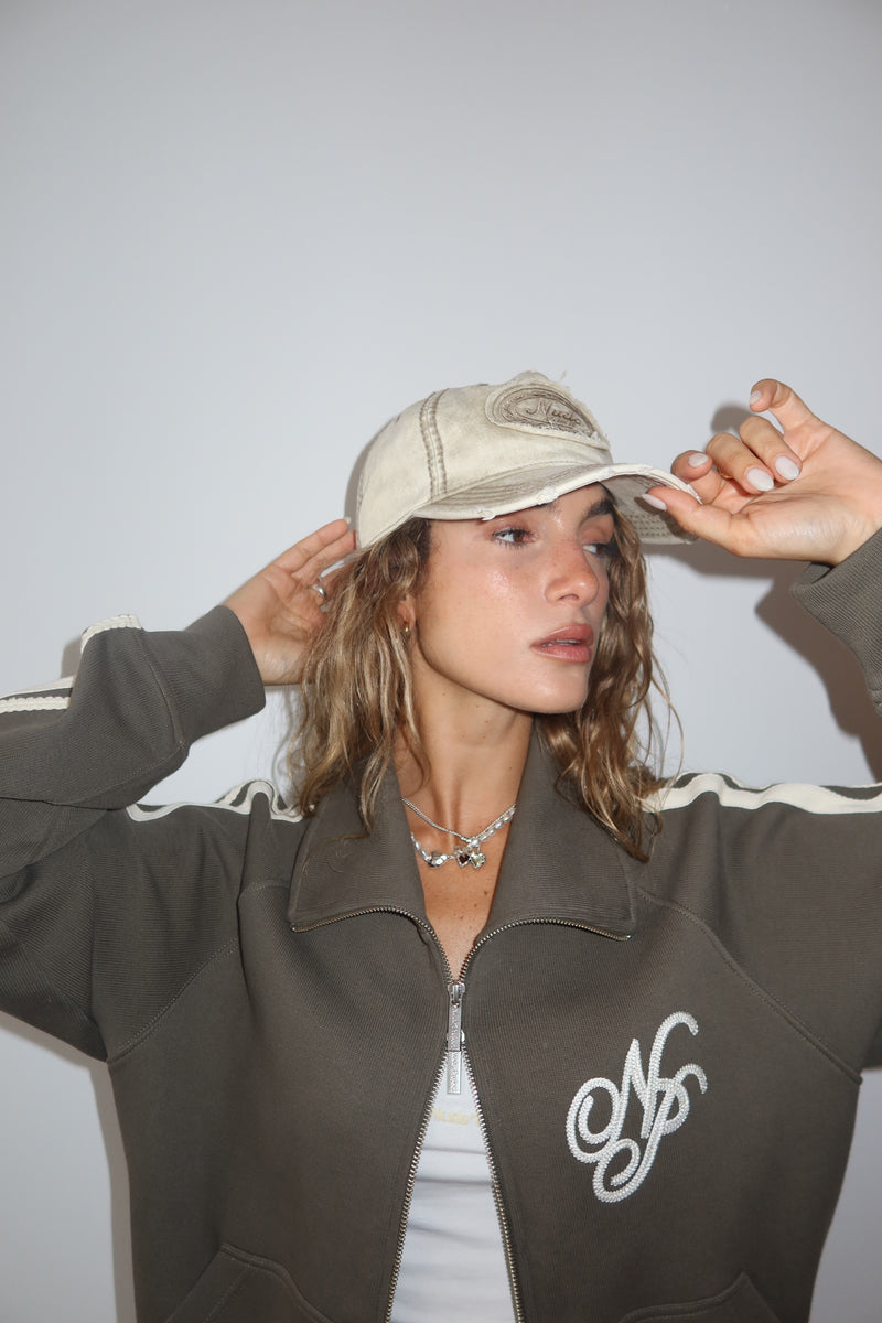 Laurel Denim Cap Beige