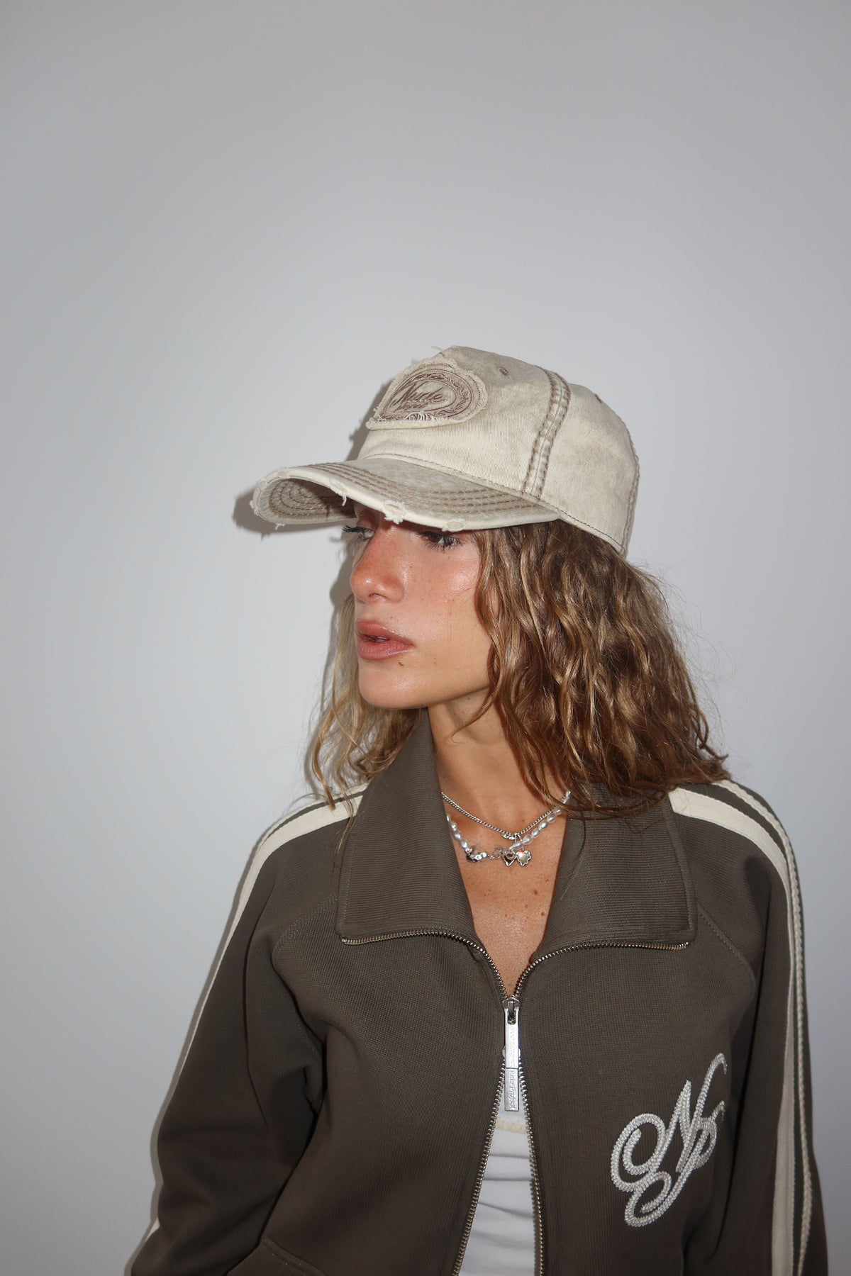 Laurel Denim Cap Beige
