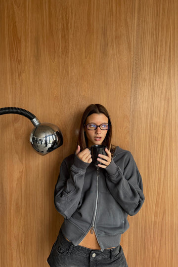 Beast Zip-Up Hoodie Ash