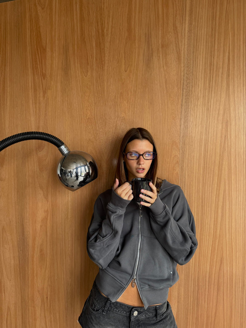 Beast Zip-Up Hoodie Ash