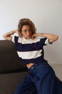 Costa Knit Tee Blue