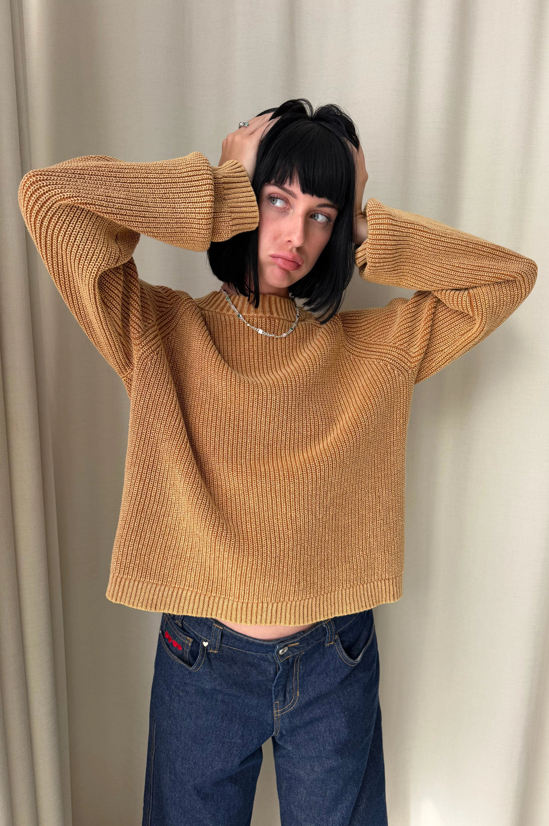 Soju Knit Sweater Dark Orange