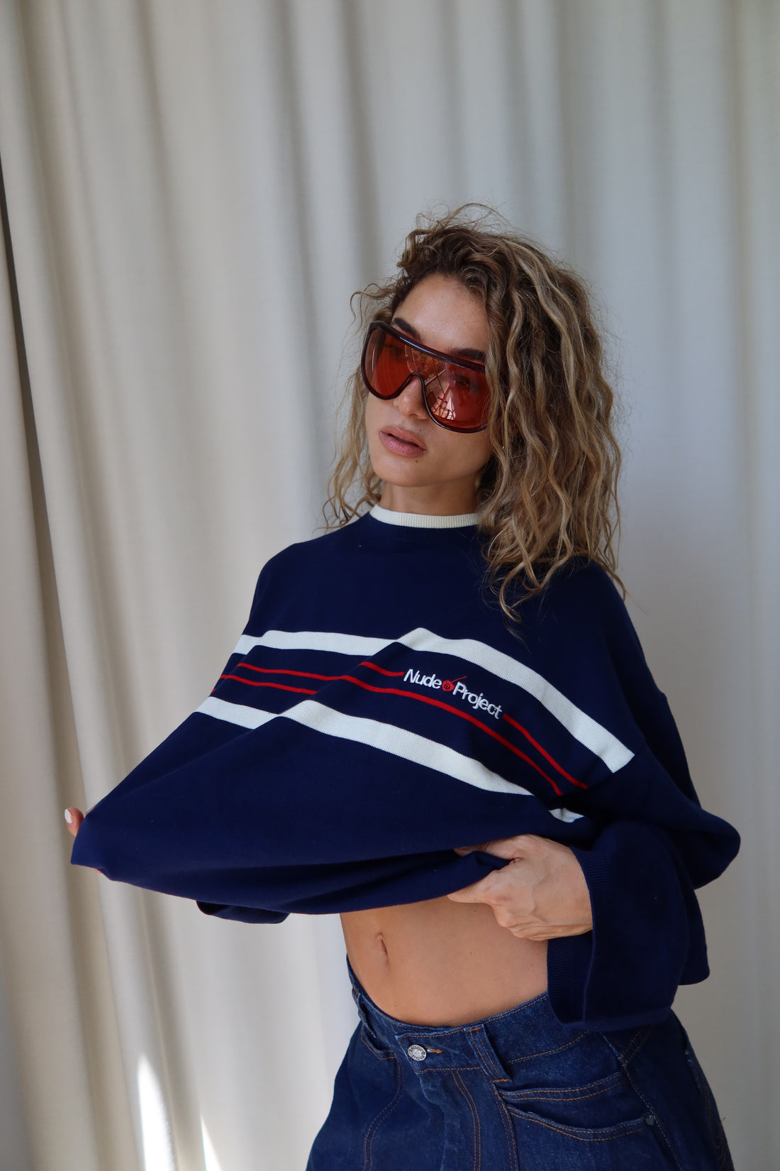 Smith Knit Sweater Navy