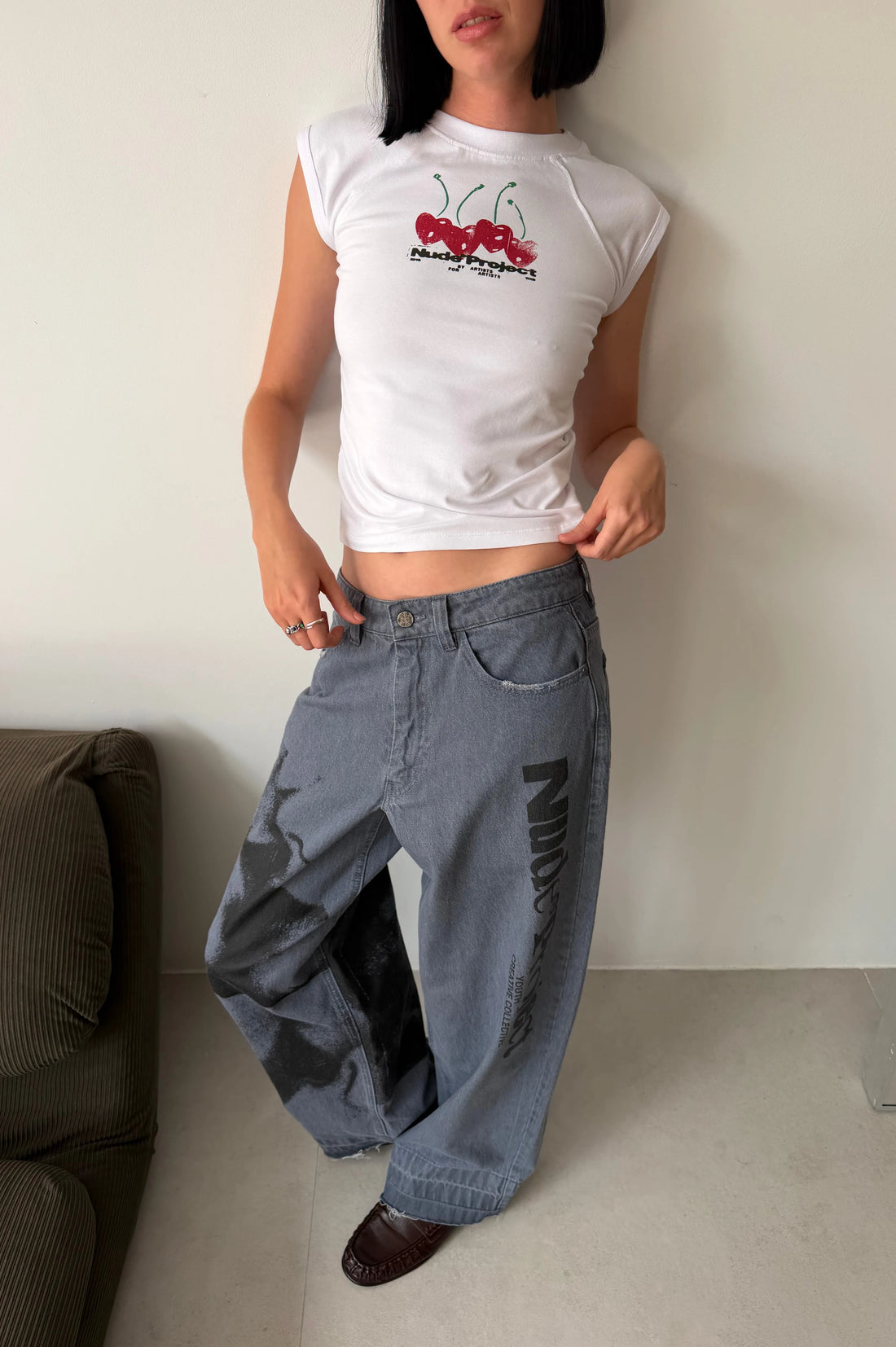 Networking Old Baggy Jeans