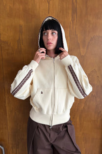 Bone Zip-Up Hoodie