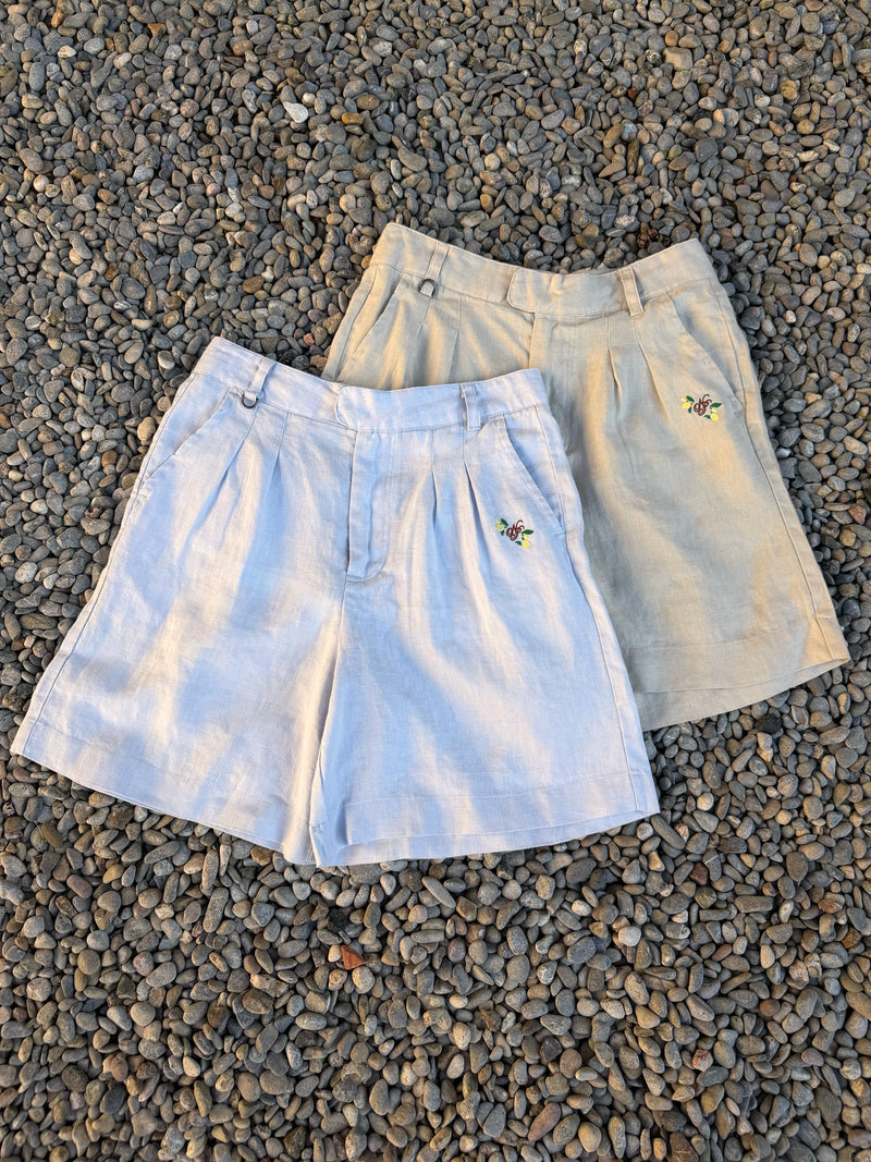 Kimchi Linen Shorts Baby Blue