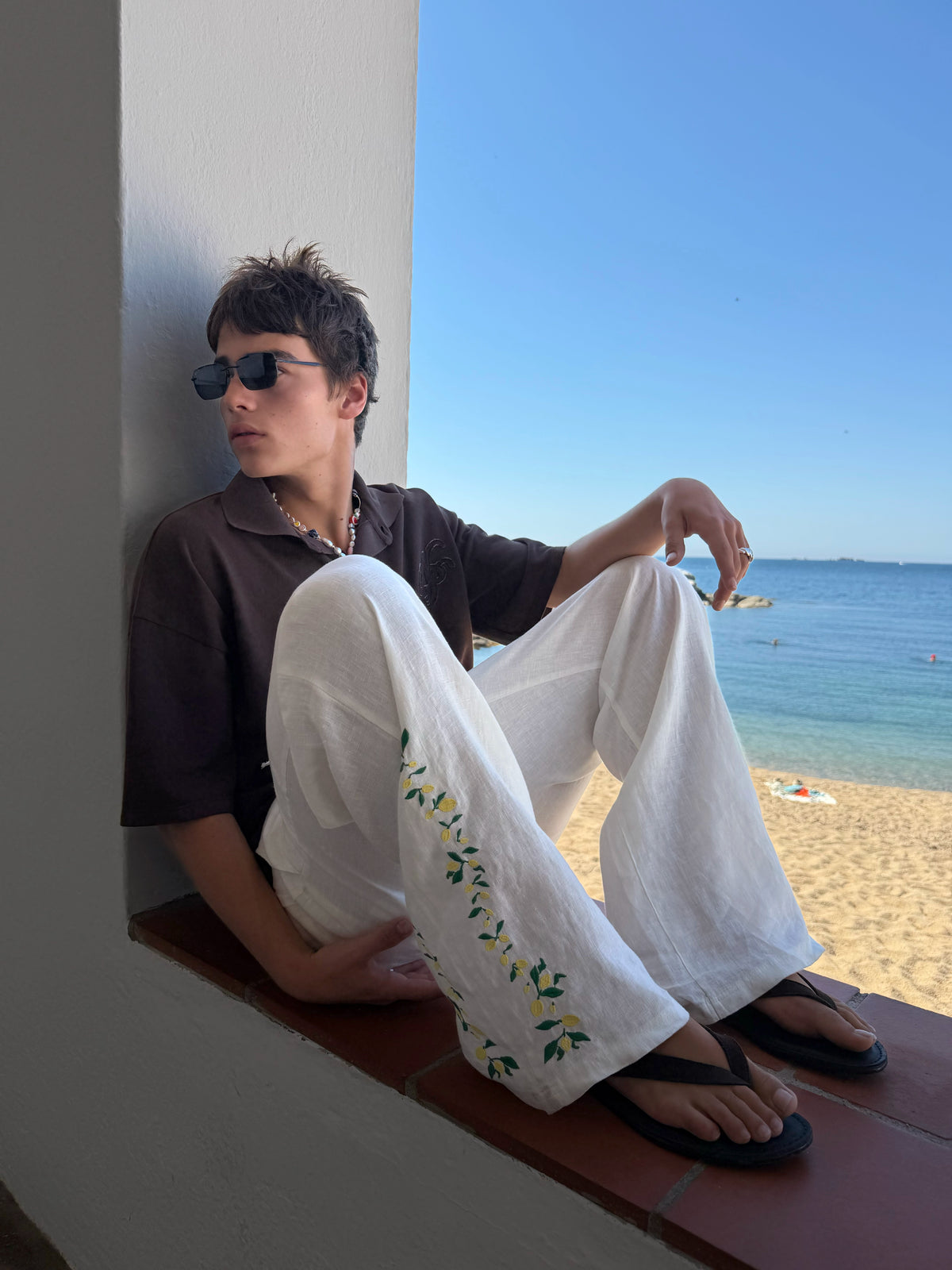 Kimchi Linen Pants White