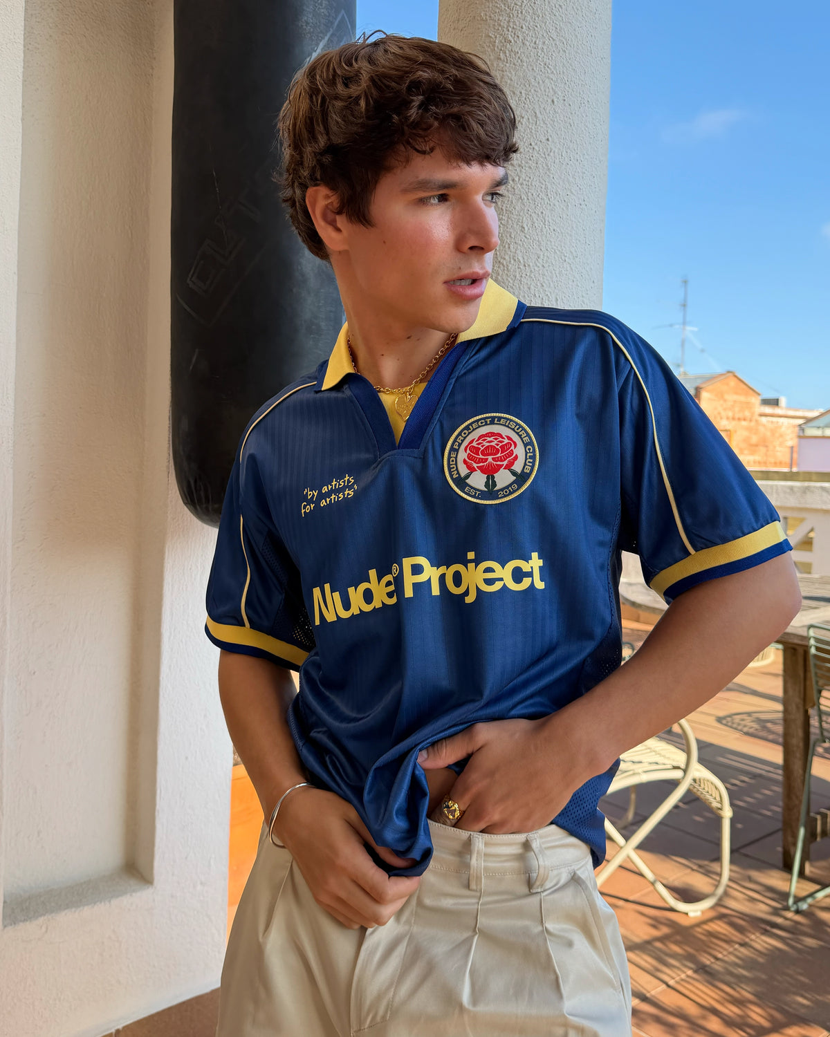 Basic Football Tee Navy