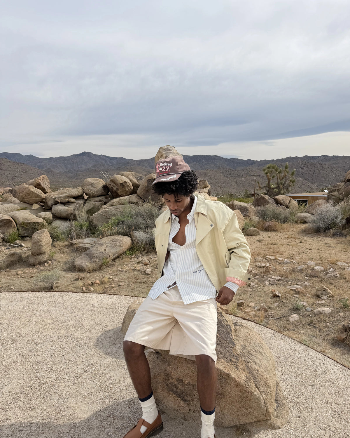 Pleated Chino Shorts Ivory