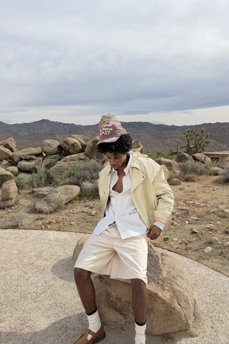 Pleated Chino Shorts Ivory