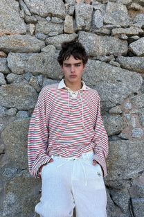 Faded Striped Polo