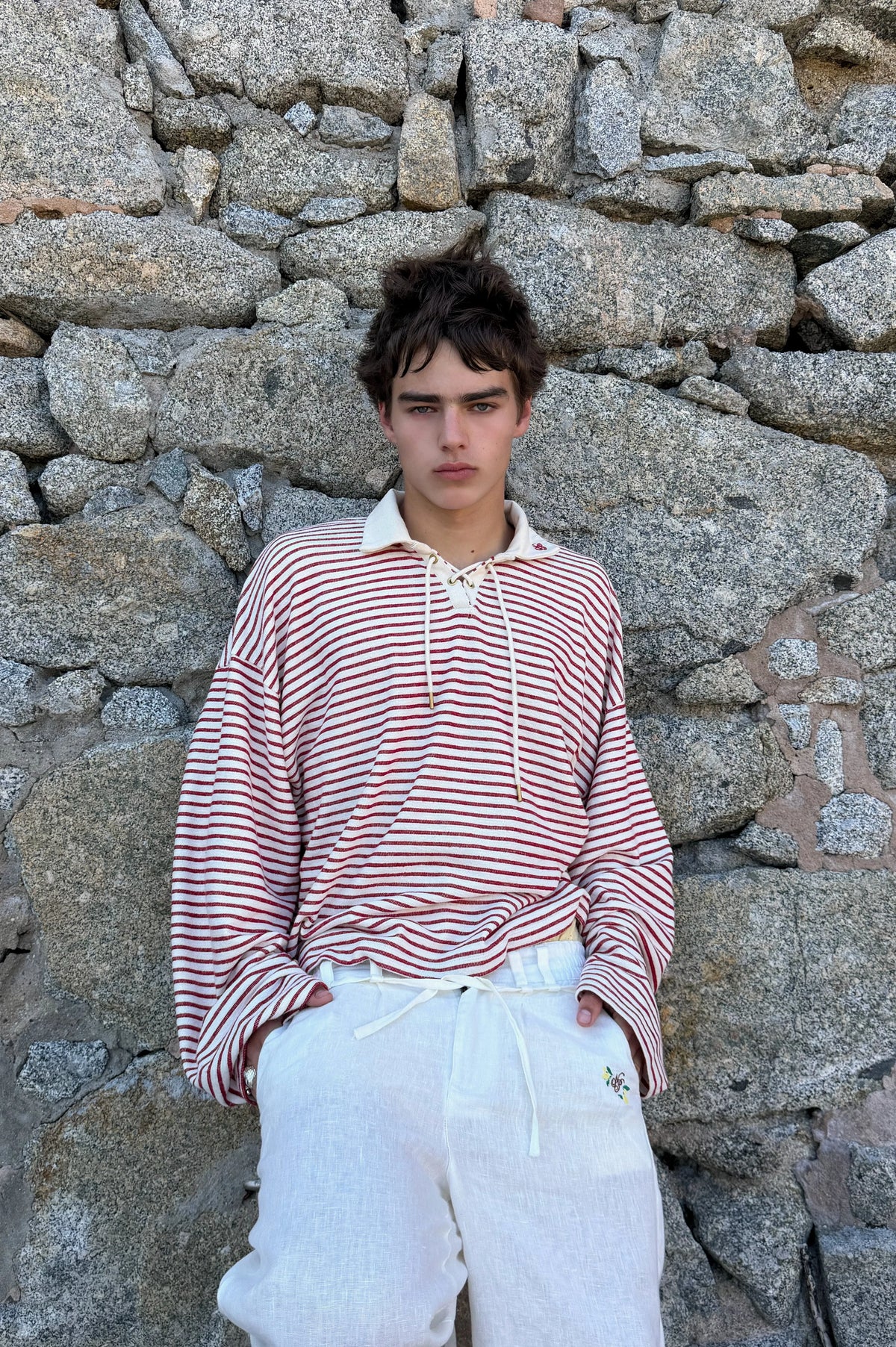 Faded Striped Polo