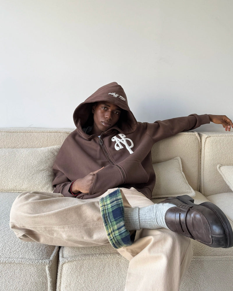 Kill Bill Zip-Up Hoodie Brown – Nude Project Kill Bill Zip-Up Hoodie Brown – Nude Project