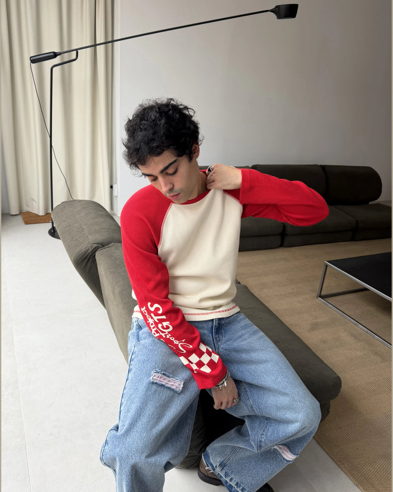 Slim Waffle Long-Sleeve Tee