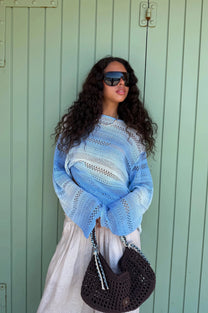 Es Vedra Knit Sweater Blue