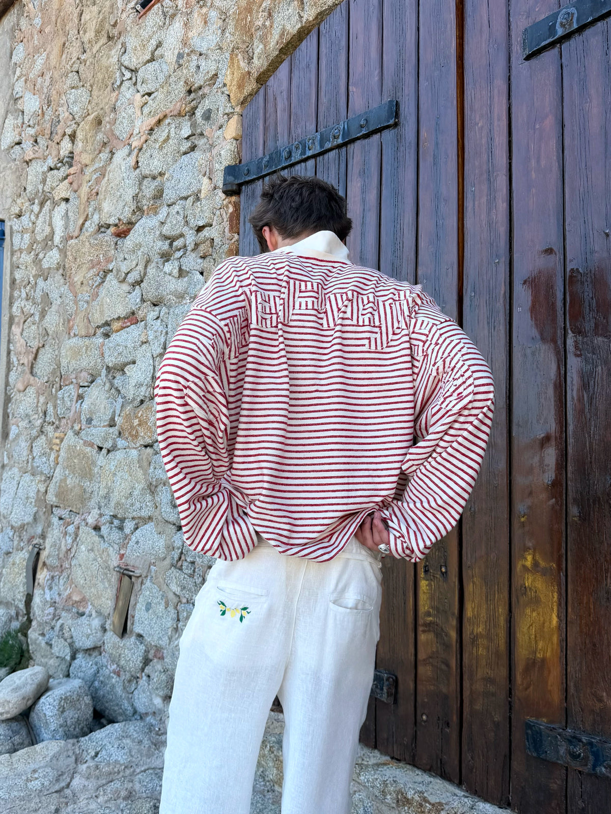 Faded Striped Polo