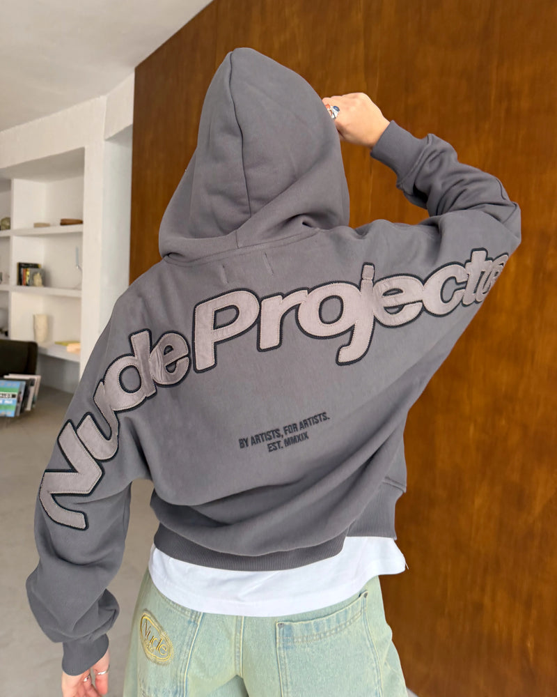 BEAST ZIP-UP HOODIE ASH