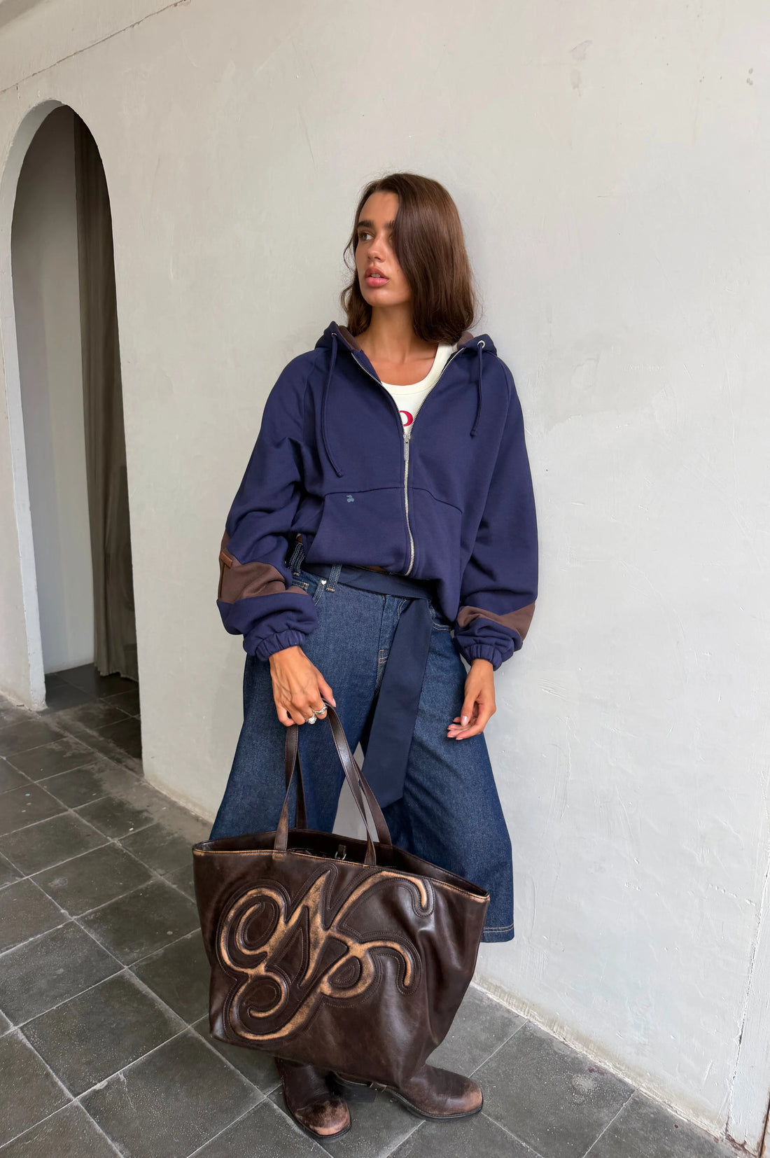 United Zip-Up Hoodie Navy