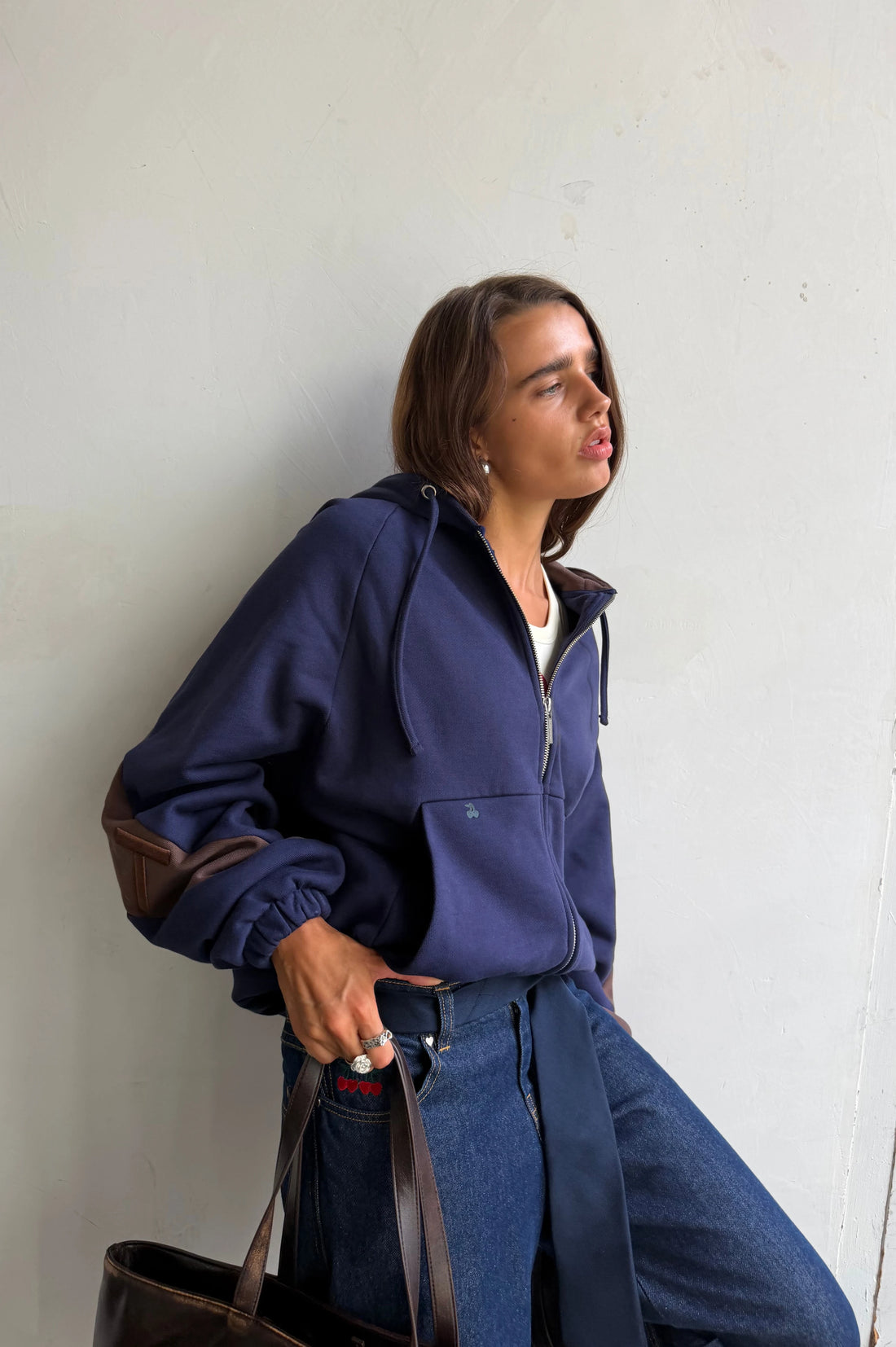 United Zip-Up Hoodie Navy