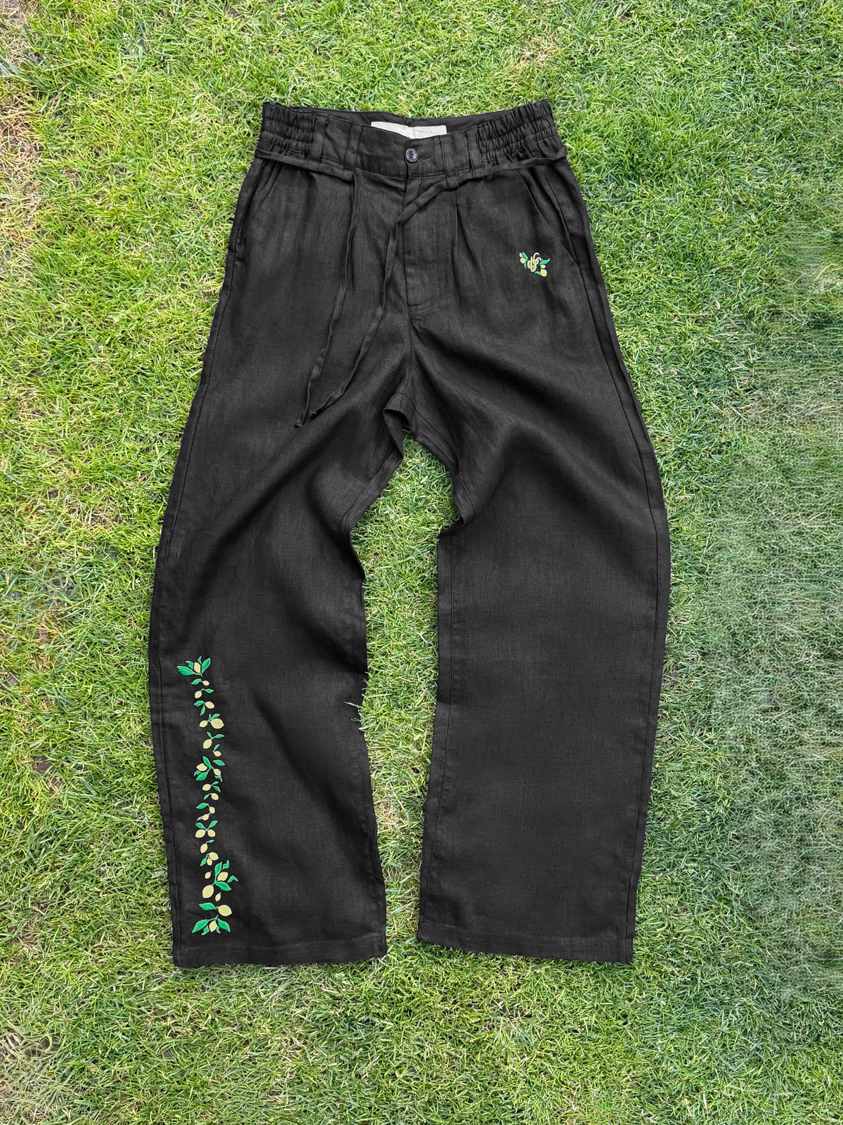 Kimchi Linen Pants Black