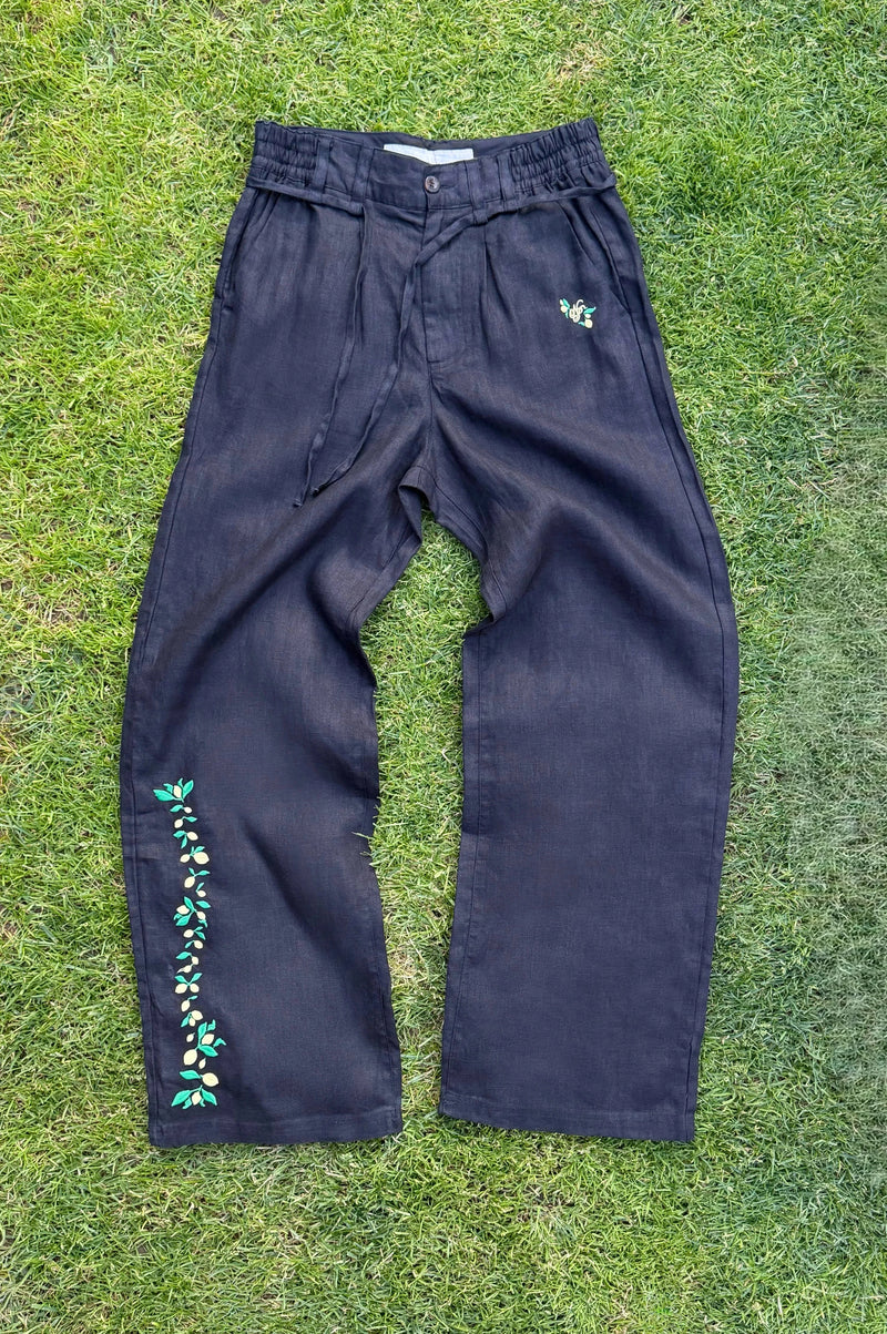 Kimchi Linen Pants Black