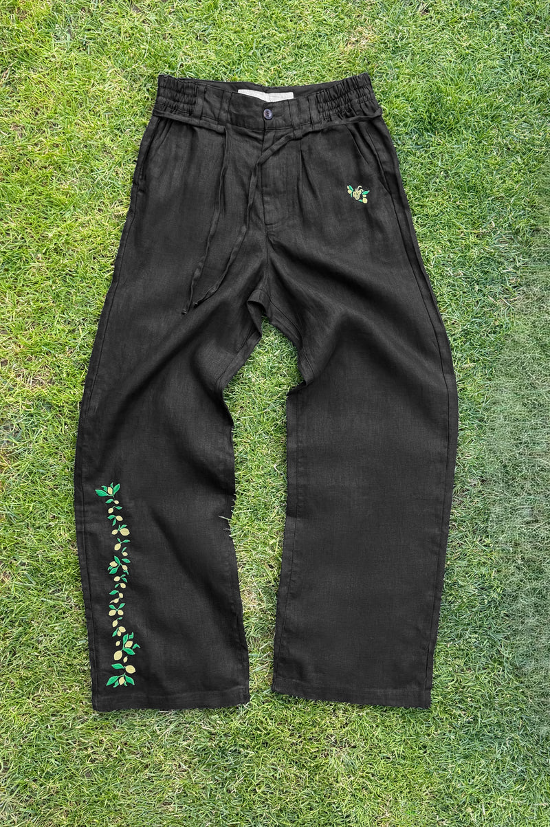 Kimchi Linen Pants Black