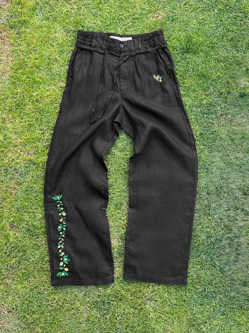 Kimchi Linen Pants Black