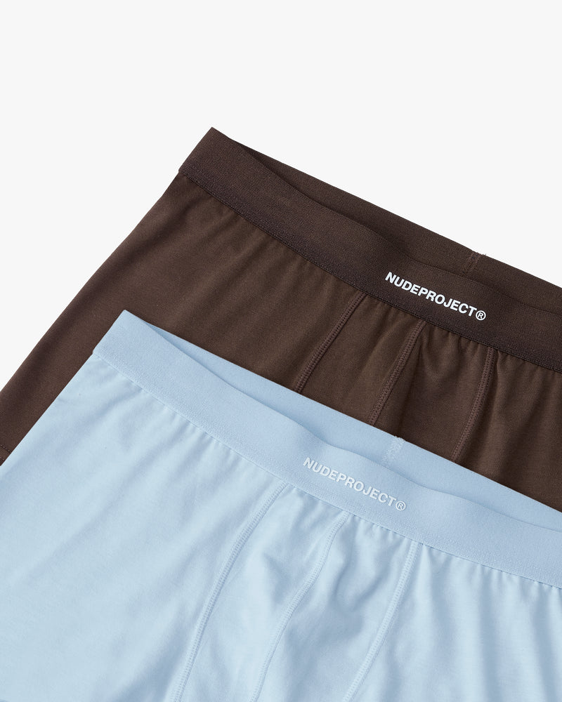 JAKE BRIEF DOUBLE PACK - BABY BLUE/BROWN