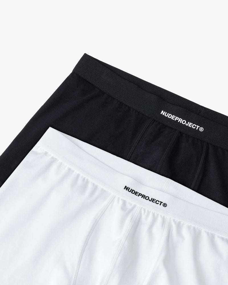 JAKE BRIEF DOUBLE PACK - WHITE/BLACK