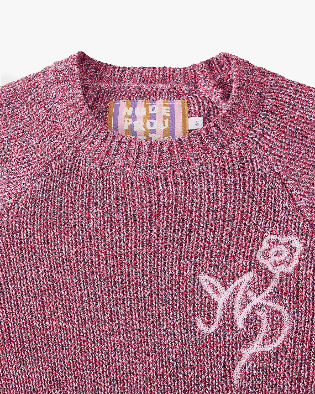 Jonion Knit Sweater Pink Melange