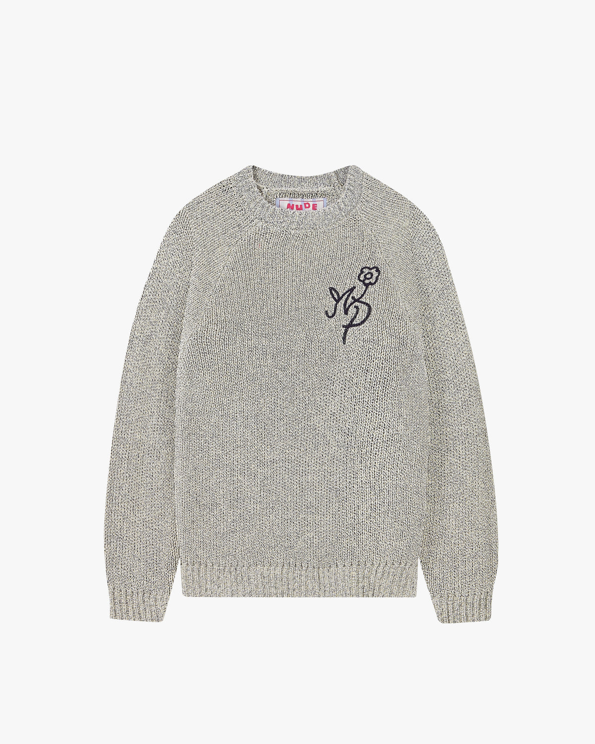 Jonion Knit Sweater Grey Melange