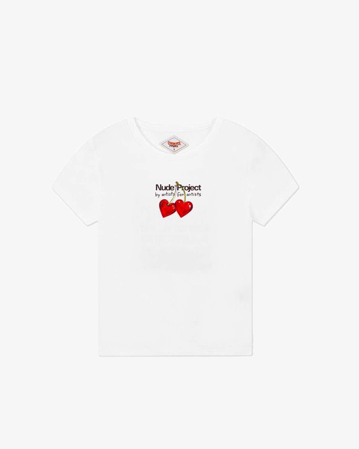Juicy Cherry Baby Tee White