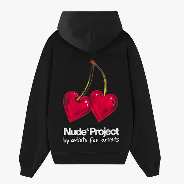 Juicy Cherry Hoodie Black – Nude Project