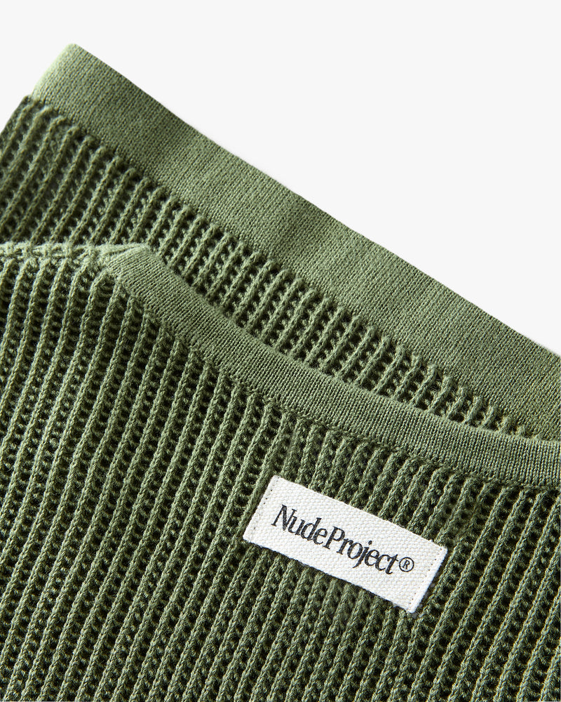 KNIT TANK TOP OLIVE GREEN