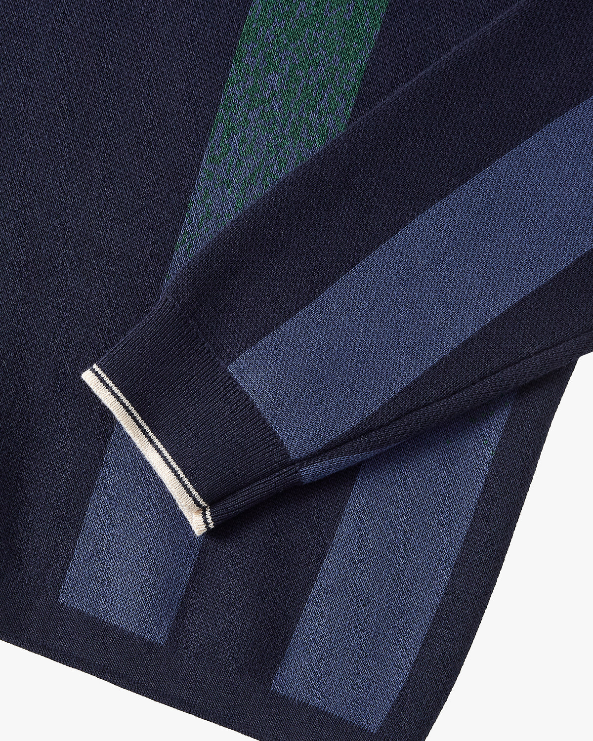 Vizcaya Football Polo Knit Navy Blue