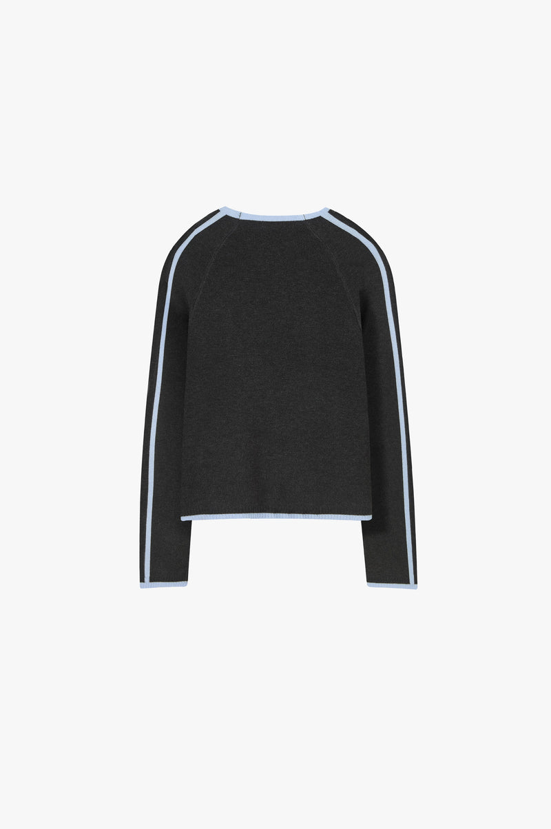 Suave Quarter-Zip Knit Grey