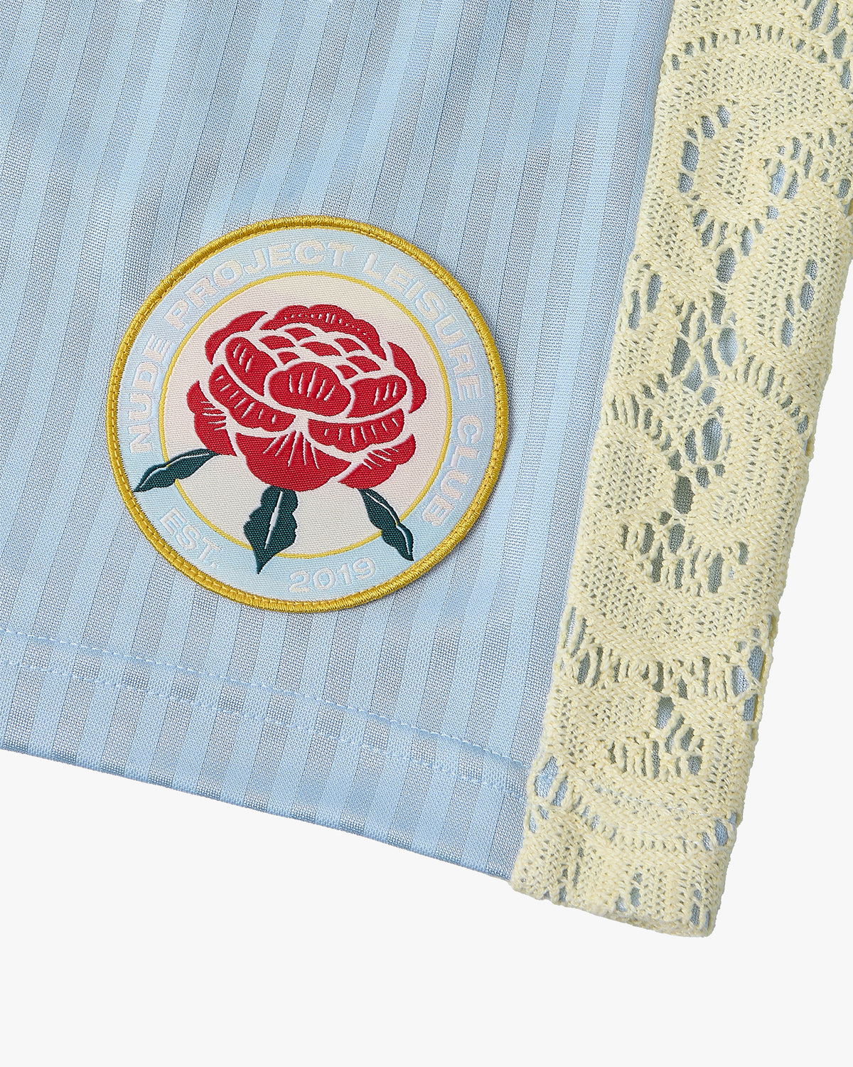 Lace Football Short Baby Blue